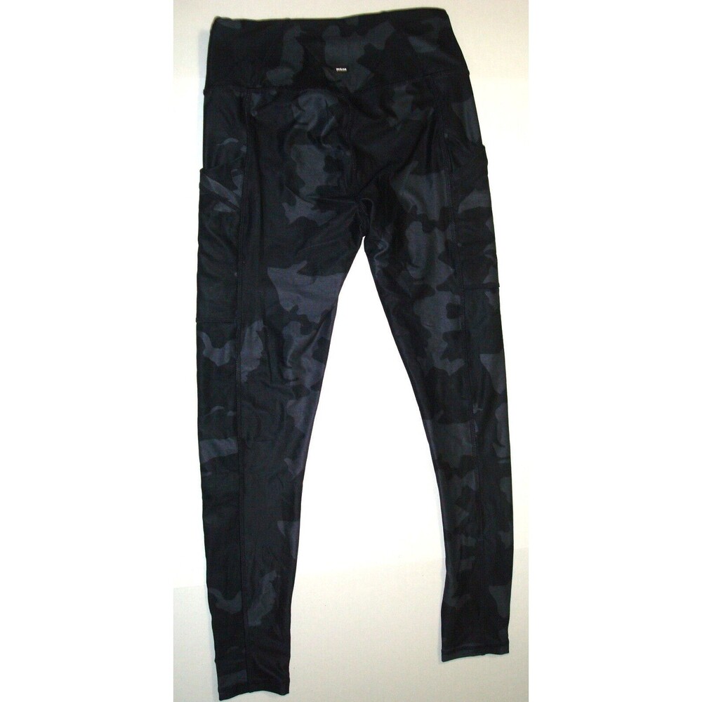 NWT New Black Camo Prana Electa Leggings Pocket Womens Yoga S High Waist UPF 50